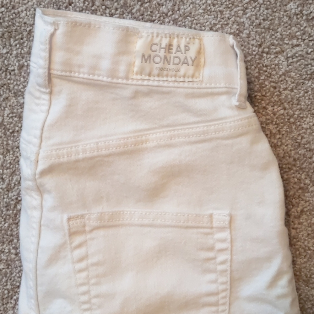Cheap Monday High Rise Distressed Jeans (White) - Picture 3 of 3